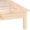 vidaXL Estructura de cama con LED madera maciza 120x190 cm
