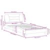 vidaXL Estructura de cama sin colch&oacute;n Hvar tela marr&oacute;n oscuro 100x200 cm