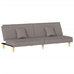 vidaXL Sof&aacute; cama de tela gris taupe