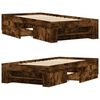 vidaXL Estructura cama sin colchón madera roble ahumado 75x190 cm
