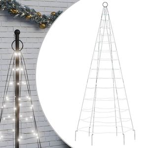 vidaXL &Aacute;rbol de Navidad 200 LED blanco fr&iacute;o 180 cm