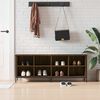 vidaXL Zapatero madera de ingenier&iacute;a marr&oacute;n roble 131x35x50 cm