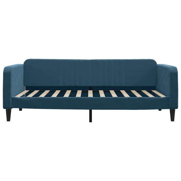vidaXL Sof&aacute; cama sin colch&oacute;n terciopelo azul 100x200 cm