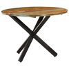 vidaXL Mesa de comedor madera maciza reciclada redonda 100x100x75 cm