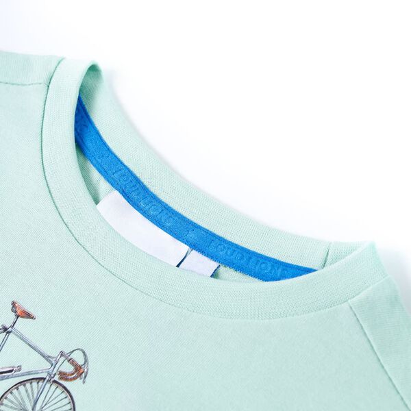 Camiseta infantil verde menta claro 116