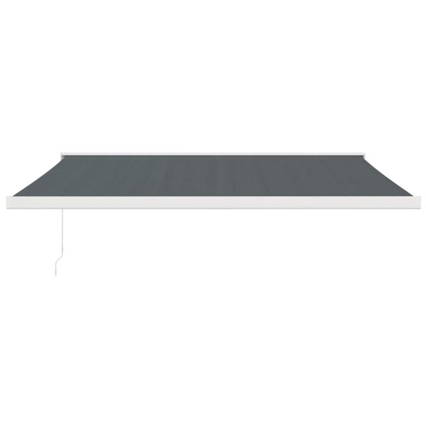 vidaXL Toldo retr&aacute;ctil aluminio y tela gris antracita 4,5x3 m