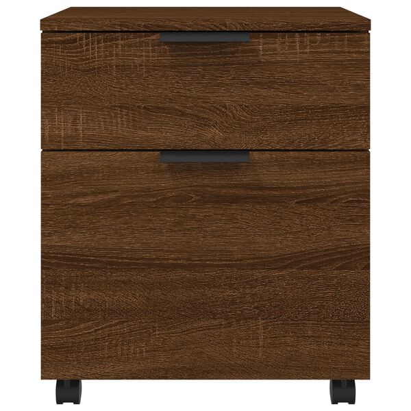 vidaXL Archivador ruedas madera contrachapada roble Sonoma 45x38x54 cm