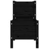 vidaXL Jardinera de madera de pino maciza negra 178,5x44x75 cm
