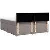 vidaXL Cama box spring con colch&oacute;n tela gris taupe 180x200 cm