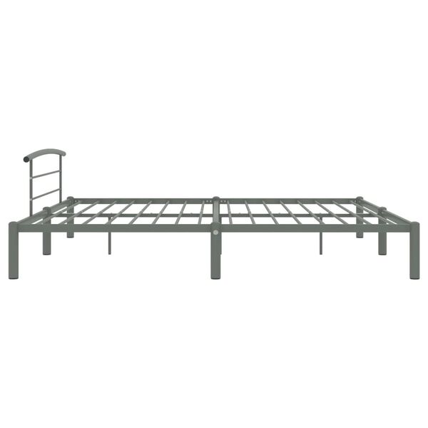 vidaXL Estructura de cama sin colch&oacute;n metal gris 200x200 cm