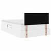 vidaXL Cama con almacenamiento y colch&oacute;n 120 x 190 cm Cuero sint&eacute;tico