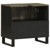 vidaXL Mueble para lavabo de madera maciza de mango negro 62x33x58 cm