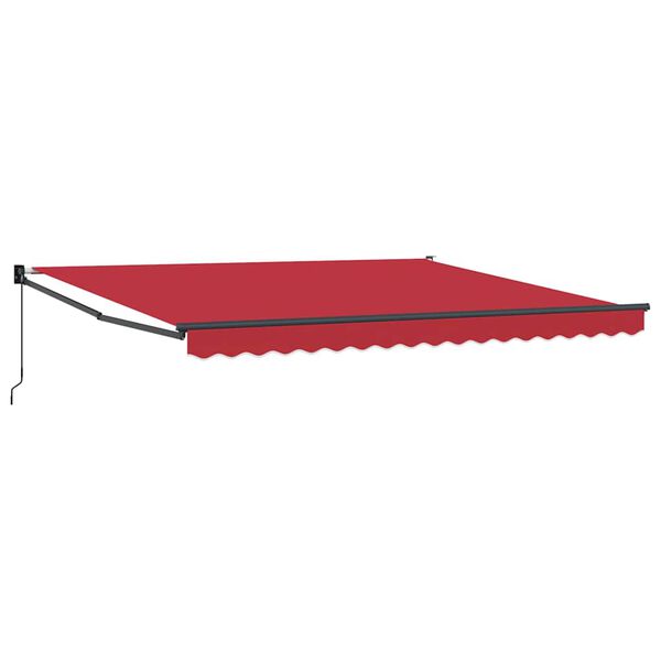 vidaXL Toldo Retr&aacute;ctil Manual Rojo 400 x 300 cm Poli&eacute;ster y Aluminio