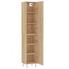 vidaXL Aparador de madera contrachapada roble Sonoma 34,5x34x180 cm