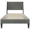 vidaXL Estructura de cama Gris oscuro 90 x 190 cm Terciopelo