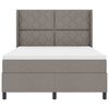 vidaXL Cama tipo Box Spring con colch&oacute;n Taup&eacute; 200 x 160 cm tela