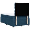 vidaXL Cama box spring con colch&oacute;n terciopelo azul oscuro 120x190 cm