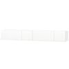 vidaXL Mueble para TV 2 uds contrachapada blanco brillo 120x40x34cm