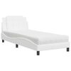 vidaXL Estructura de cama sin colch&oacute;n Zadar cuero sint&eacute;tico blanco 80x200 cm