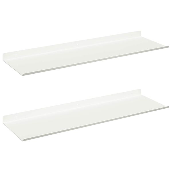 vidaXL Estante flotante 2 pcs 60 x 18 x 2,5 cm Acero