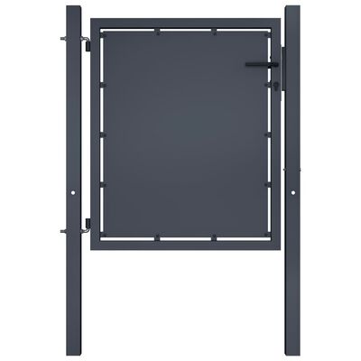 vidaXL Puerta de valla para jardín acero gris antracita 100x75 cm