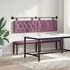 vidaXL Cabecera Colgante Morado 170 x 55 x 7 cm Terciopelo