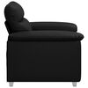 vidaXL Sill&oacute;n de sof&aacute; de cuero sint&eacute;tica negro 60 cm