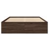 vidaXL Estructura de cama sin colch&oacute;n madera marr&oacute;n roble 140x190 cm