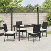 vidaXL Conjunto de Comedor de Jard&iacute;n 5 pcs Negro