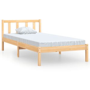 vidaXL Estructura de cama individual sin colch&oacute;n madera maciza