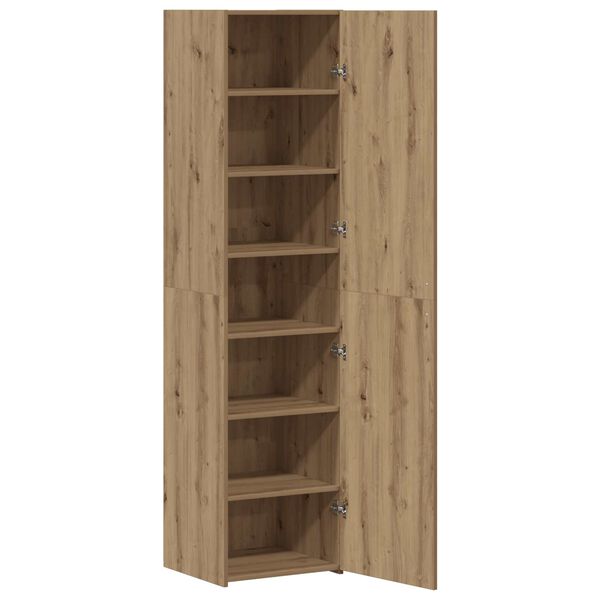 vidaXL Aparador alto 2 pcs Roble artesanal 45 x 42,5 x 185 cm