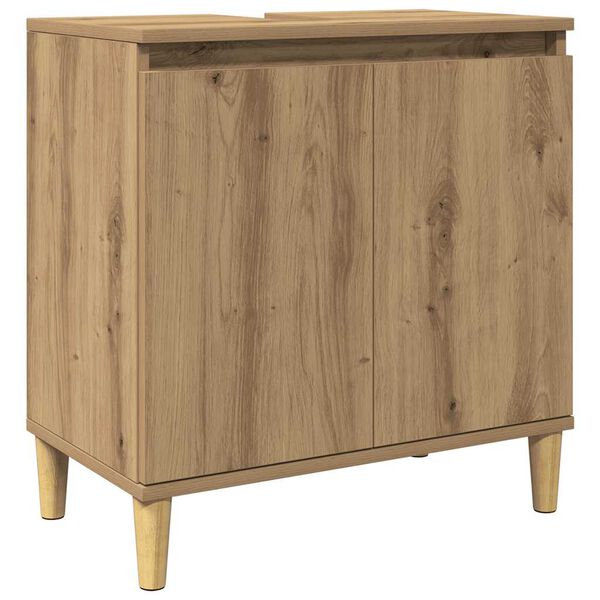 vidaXL Mueble de lavabo madera de ingeniería roble artisan 58x33x60 cm