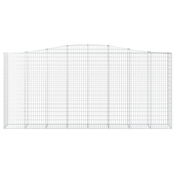 vidaXL Cestas de gaviones 5 uds forma de arco hierro 400x50x180/200 cm