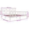 vidaXL Estructura de cama madera maciza blanco Super King 180x200 cm