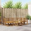 vidaXL Conjunto de sof&aacute;s de exterior 7 pcs Natural