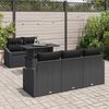 vidaXL Conjunto de sof&aacute; de jard&iacute;n 6 pcs Negro rat&aacute;n sint&eacute;tico