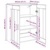 vidaXL Armarios Montados en la Pared 2 pcs Roble negro
