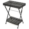 vidaXL Mesa de centro plegable estilo vintage metal 58x35x72 cm negro
