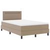 vidaXL Estructura de cama con colchón Capuchino 120 x 190 cm