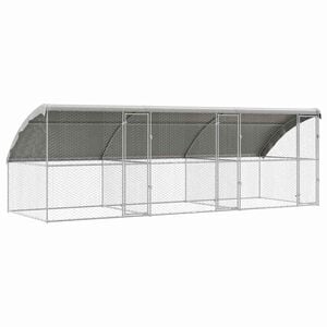 vidaXL Refugio para perros 3 uds. Plateado 6 x 2 x 2 m