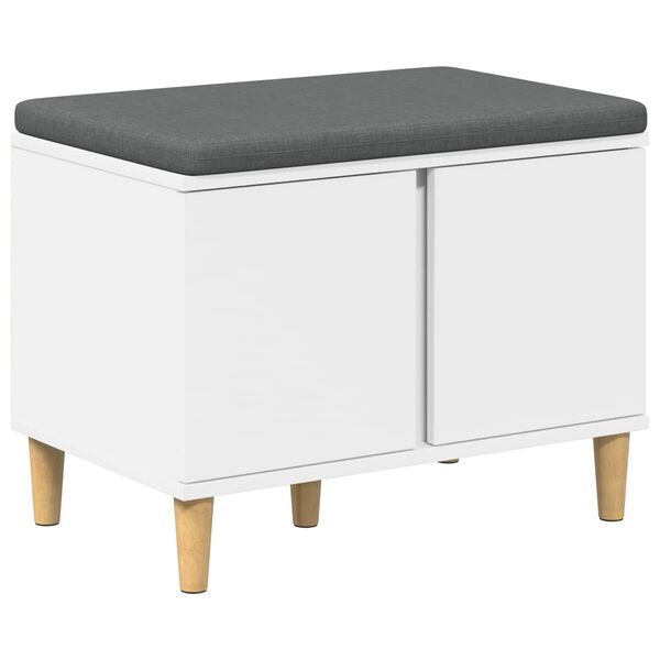 vidaXL Banco de entrada 60 x 38 x 46 cm Madera Ingenierizada y Tela