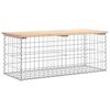vidaXL Banco de jard&iacute;n dise&ntilde;o gaviones madera maciza pino 103x44x42 cm