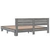 vidaXL Estructura cama madera ingenier&iacute;a metal gris Sonoma 200x200 cm