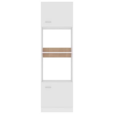 vidaXL Armario de microondas madera contrachapada blanco 60x57x207 cm