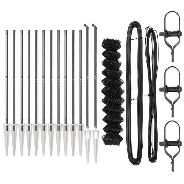 vidaXL Poste de Valla Gris 25 x 1,2 m (malla de 60 x 60 mm)