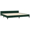vidaXL Estructura cama sin colch&oacute;n terciopelo verde oscuro 200x200 cm