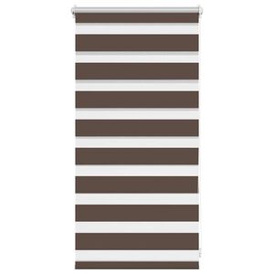 vidaXL Estor cebra 40,9x100 cm Tejido Ancho 36,7 cm Caf&eacute;