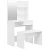 vidaXL Juego de tocador blanco brillante 74,5x40x141 cm