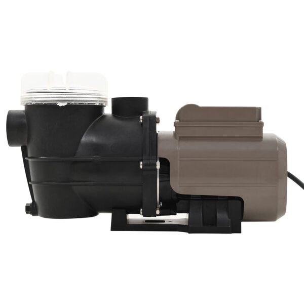 vidaXL Bomba de piscina con temporizador negra 0,25 HP 8000 L/h