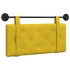 vidaXL Cabecero colgante Amarillo Terciopelo
